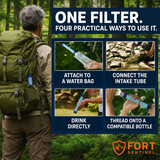 Four ways to use the Fort Sentinel emergency water filter