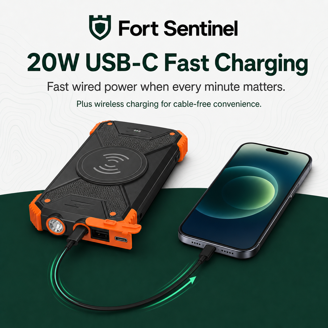 Fort Sentinel 20W USB-C fast charging power bank