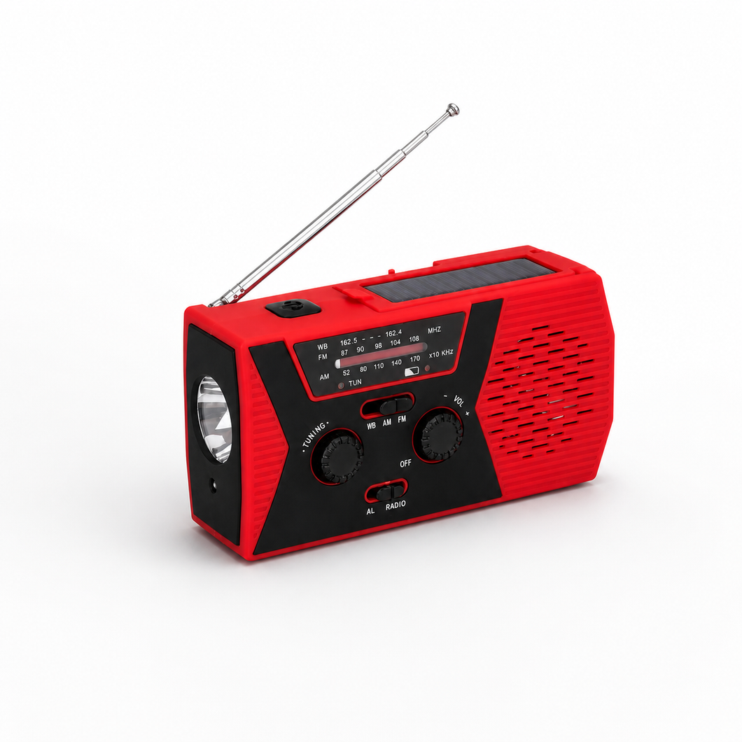 Fort Sentinel red hand-crank emergency radio