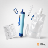 Fort Sentinel water filter straw and included accessories