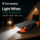 Fort Sentinel power bank with dual LED emergency lights
