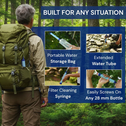 HYDRA-X1 Emergency Water Filter Straw (400 gal)