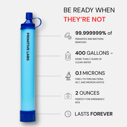 HYDRA-X1 Emergency Water Filter Straw (400 gal)