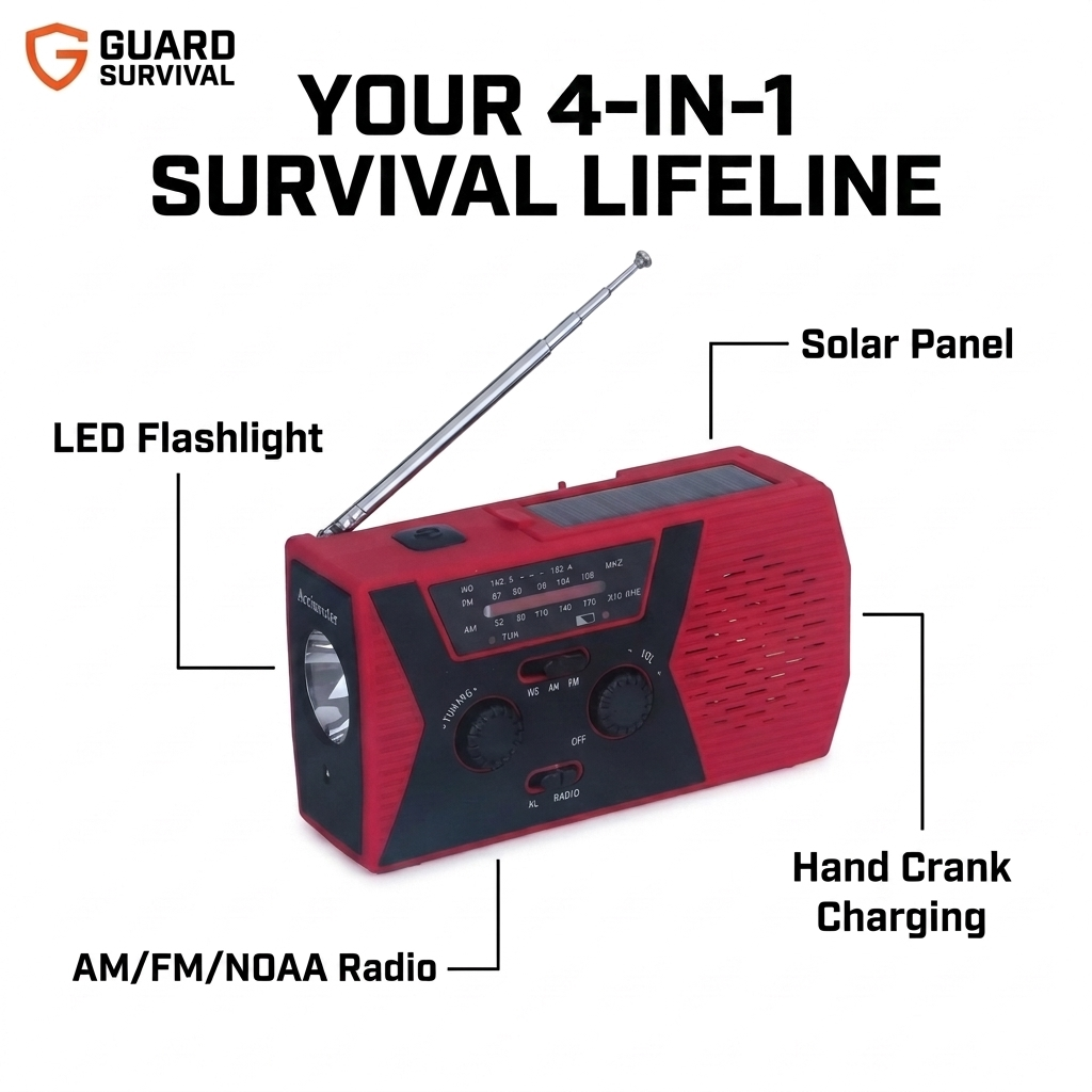 Guard Survival Lifeline Radio 4-in-1 Tool